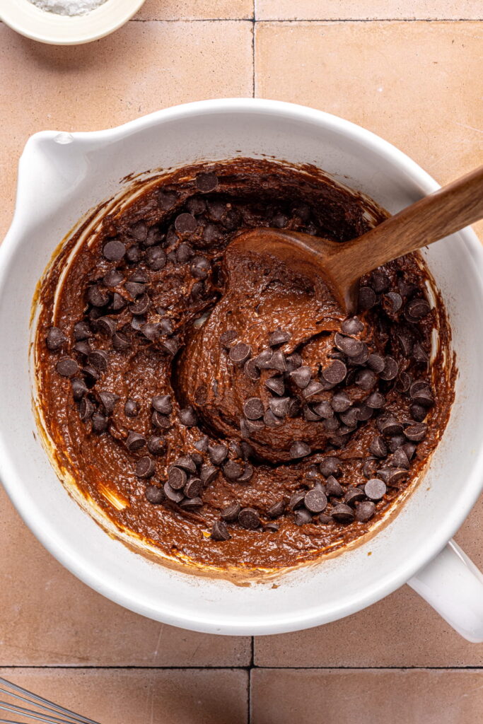 applesauce brownie batter in a bowl