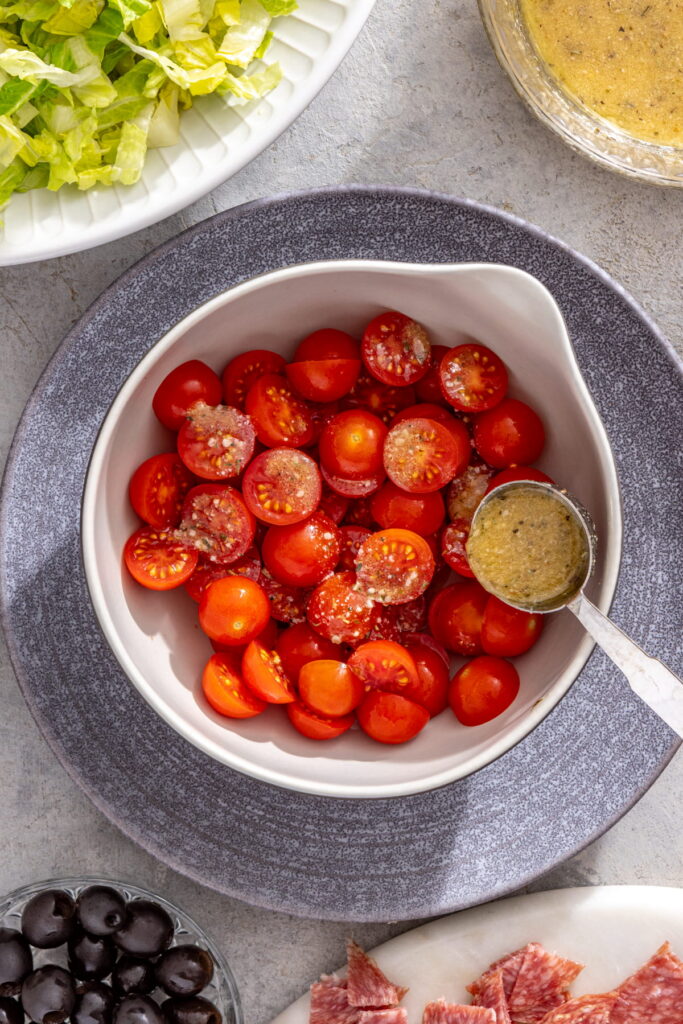 marinated tomatoes for pizza shop chop salad