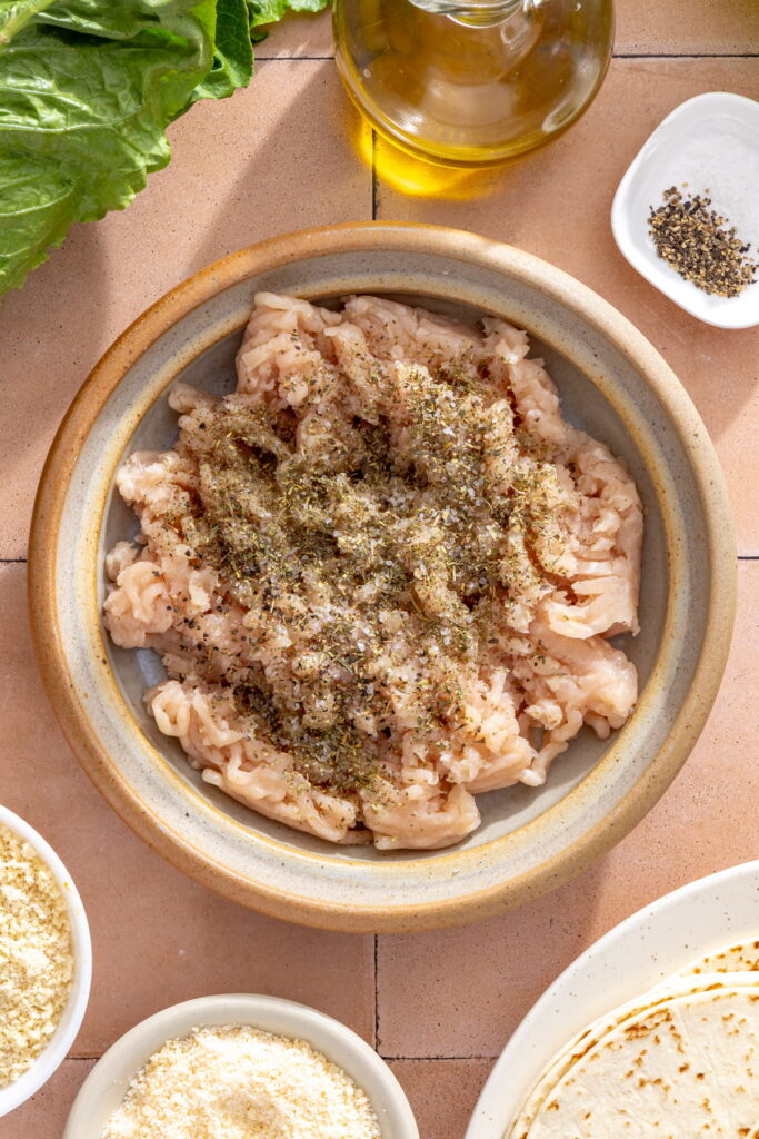 ground chicken and Italian seasoning