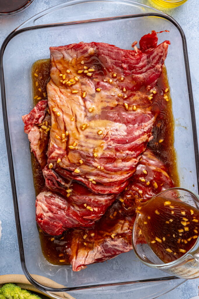 steak marinating