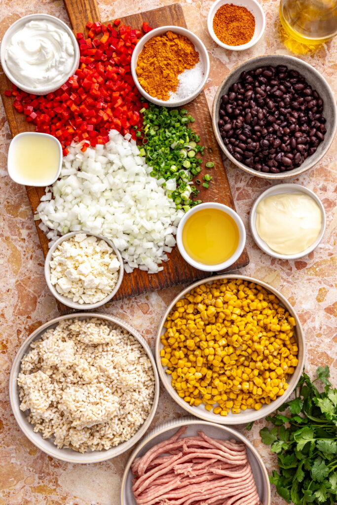 elote inspired turkey skillet ingredients
