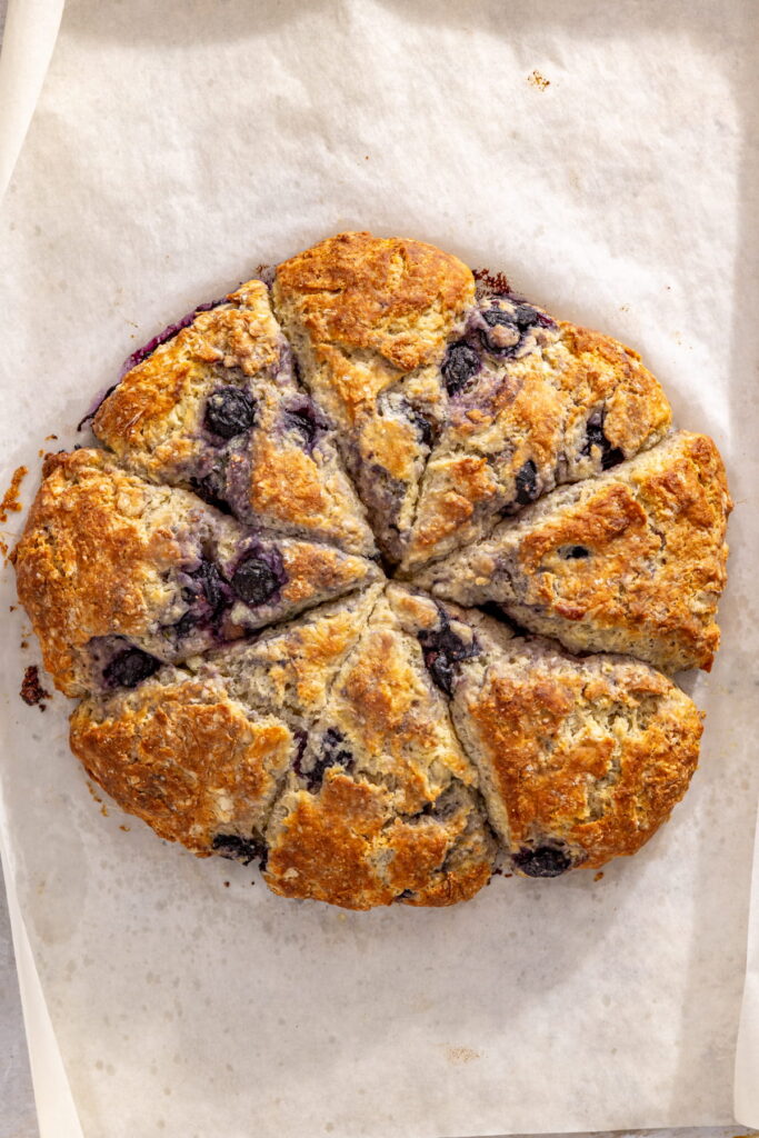 baked blueberry scones