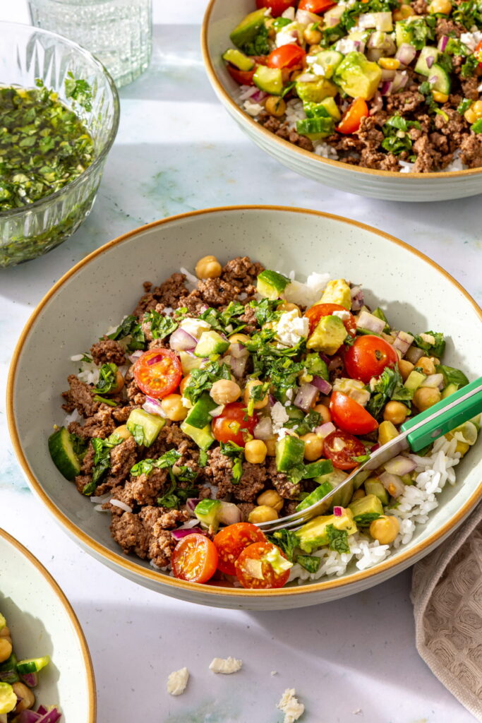 chimichurri beef bowl
