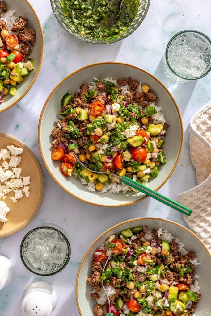 chimichurri beef bowl