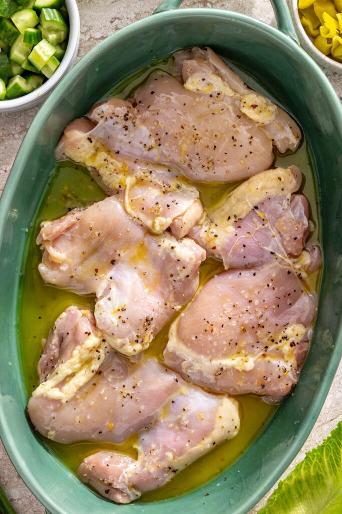 marinating chicken for pepperoncini chicken chopped salad