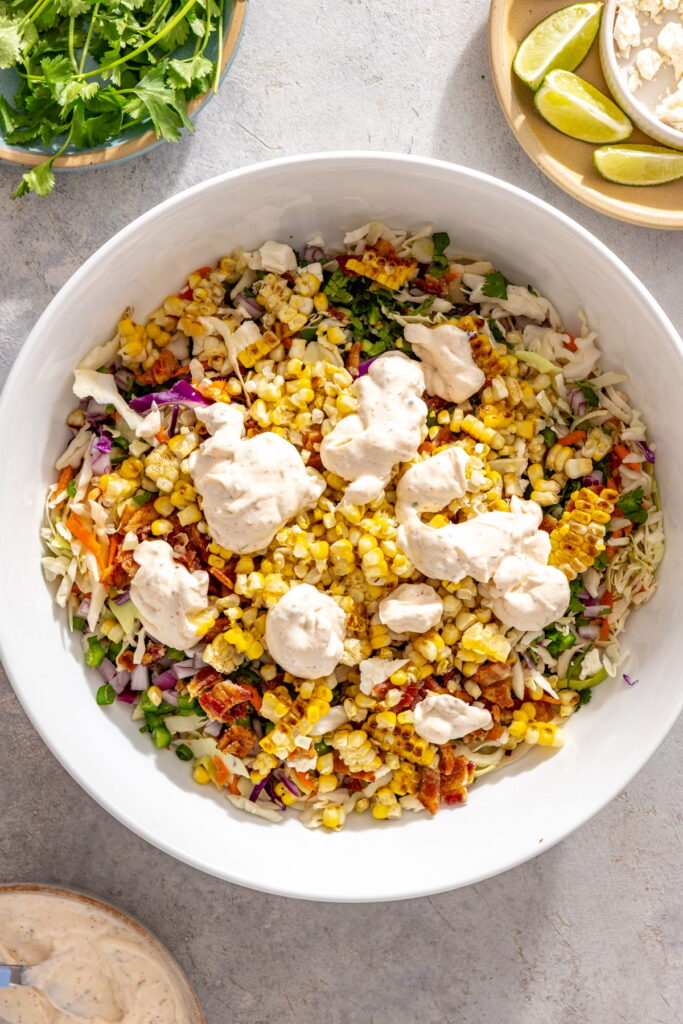grilled corn slaw