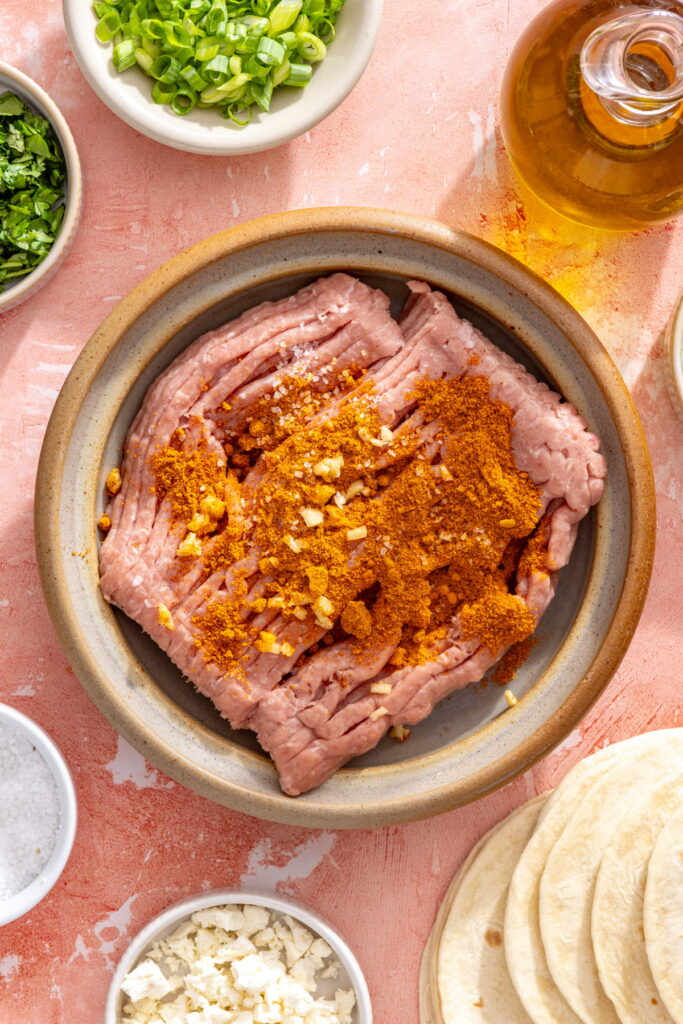 ground turkey and spices