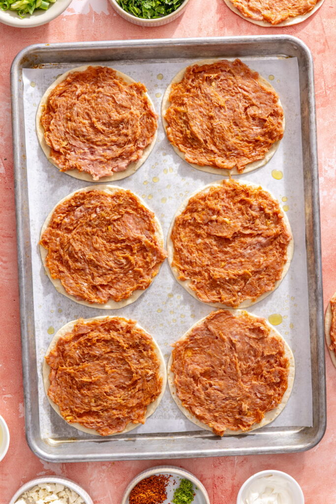 raw sheet pan smash tacos