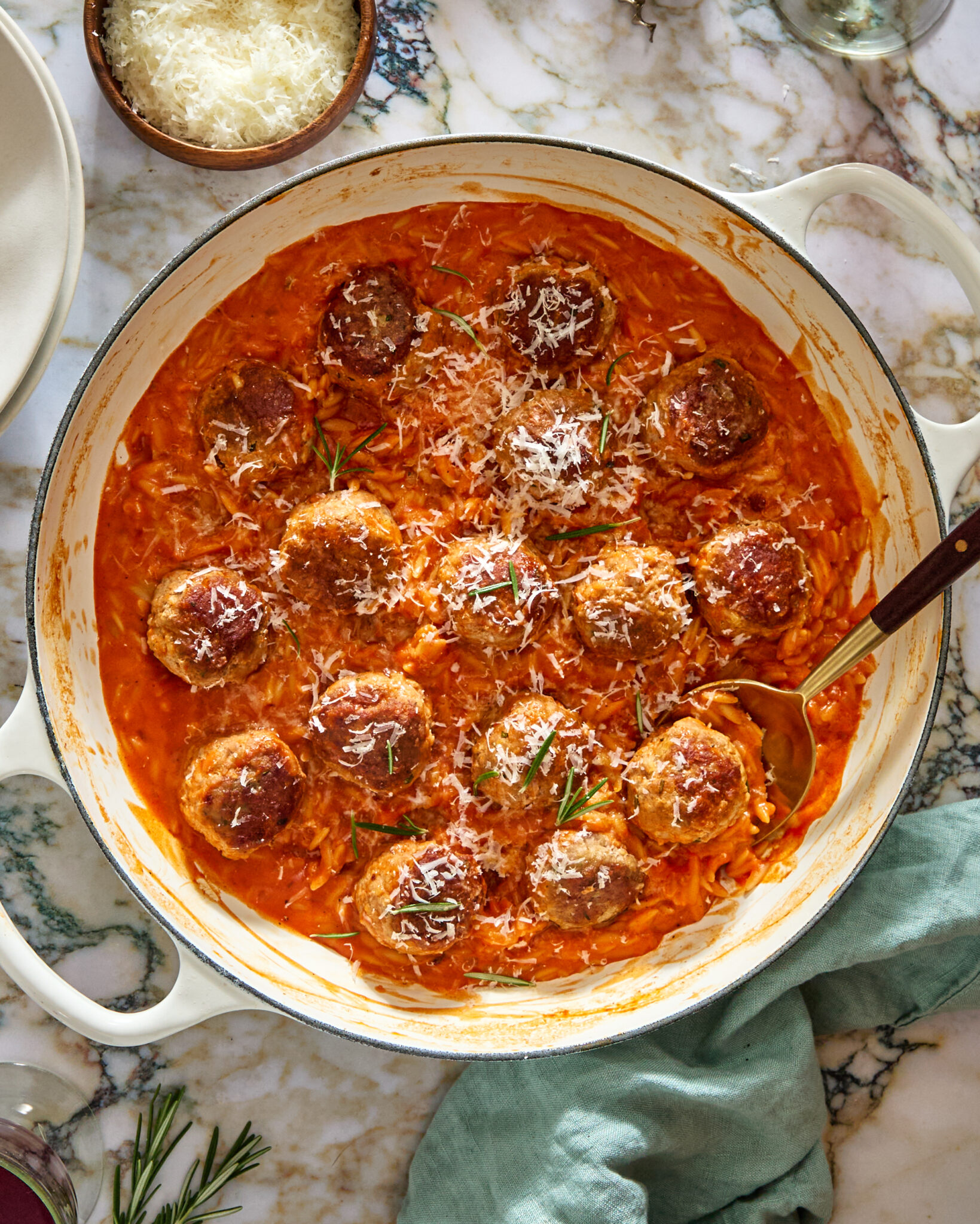 one pot meatballs and orzo