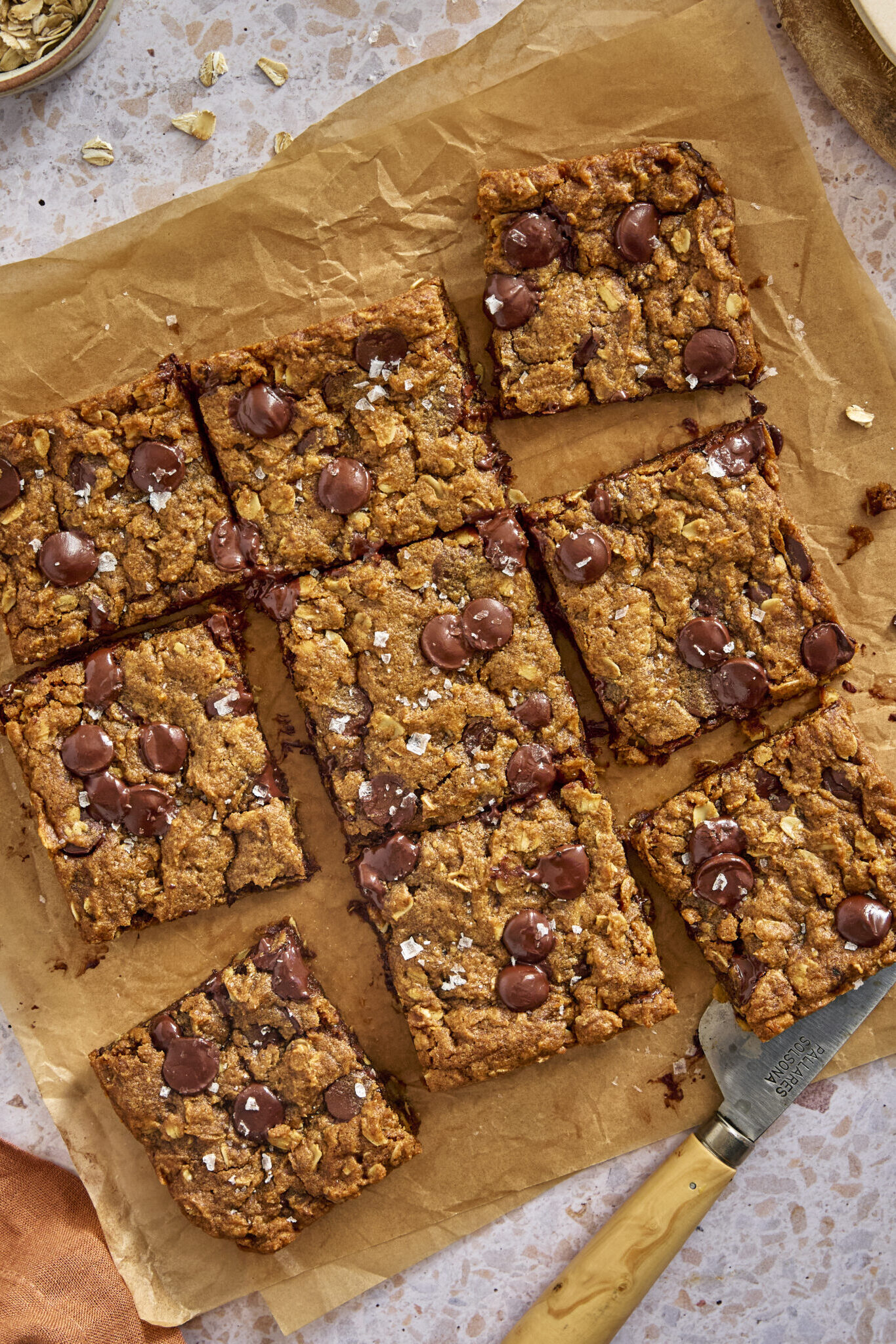 pumpkin oatmeal chocolate chip cookie bars