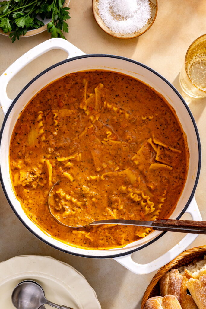 butternut squash lasagna soup