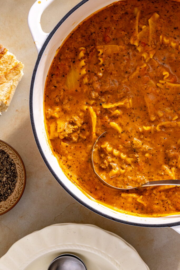 butternut squash lasagna soup