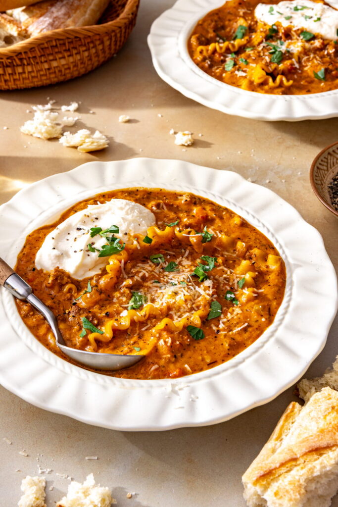 butternut squash lasagna soup
